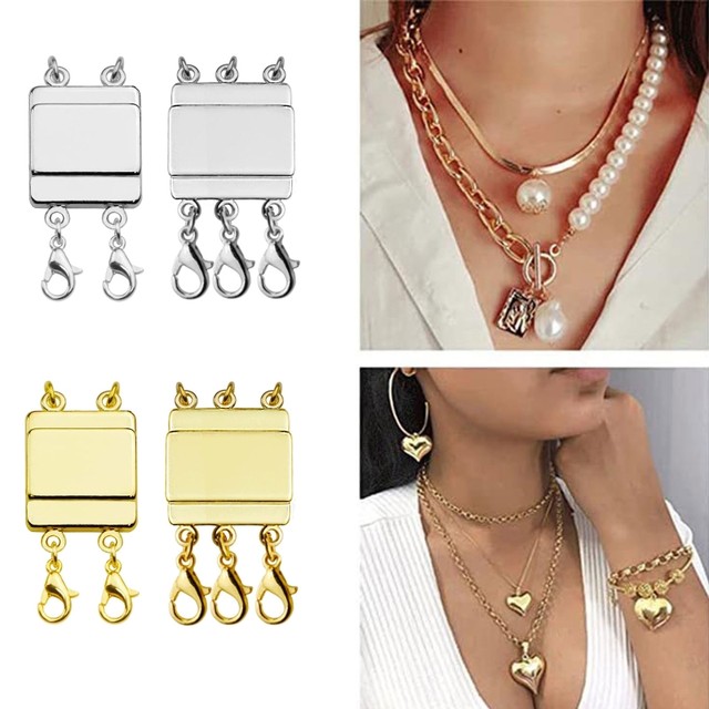 Multi-layer Necklace Clasp Stacked Necklace Multi-layer Hasp Magnet Clasp  Lobster Clasp Jewelry Craf - AliExpress